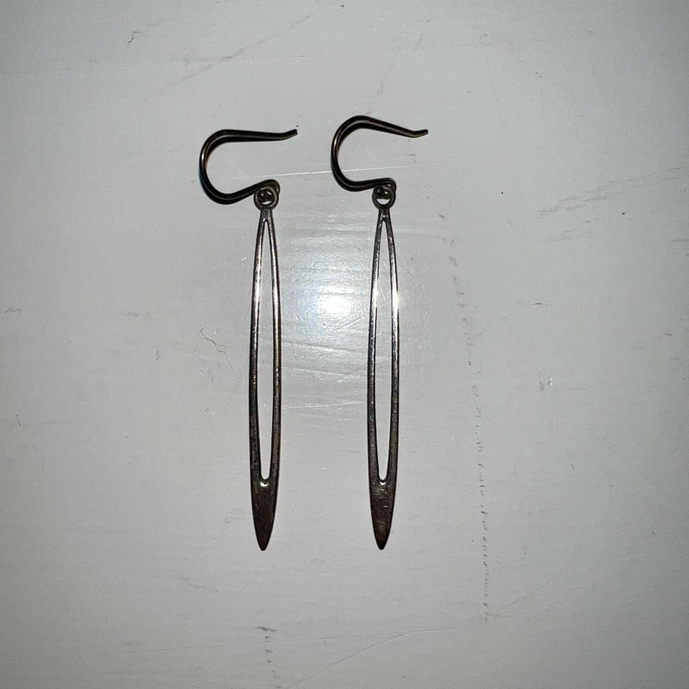 Silpada Silver Teardrop Hoop Earrings